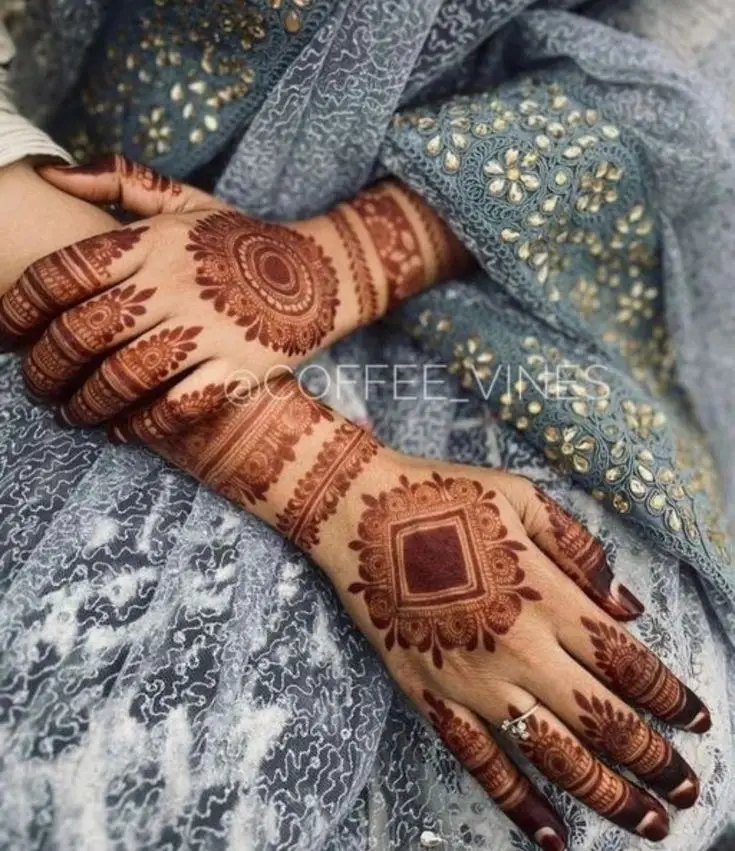 back hand mehndi design bridal