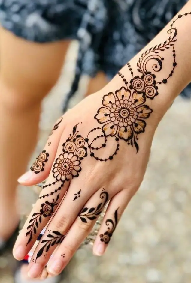 back hand mehndi design check