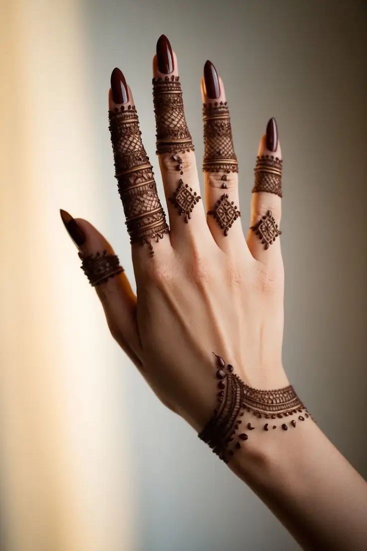 back hand mehndi design dulha