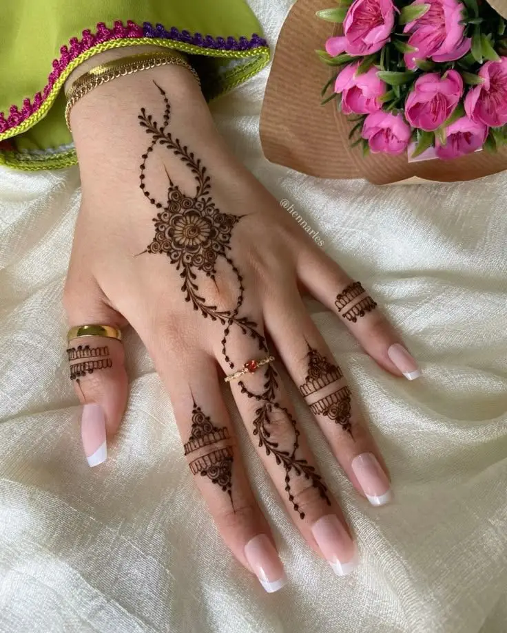 back hand mehndi design dulha