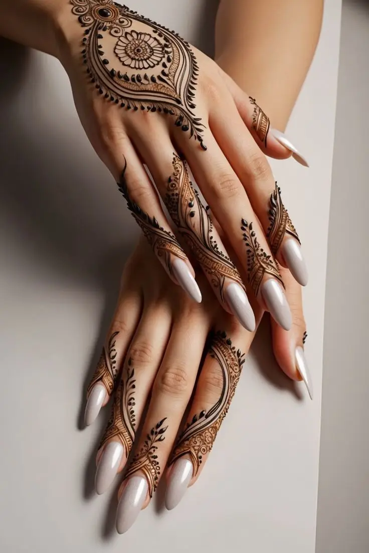 best back hand mehndi design