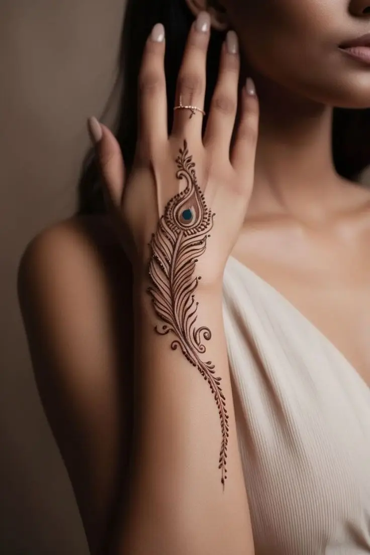 diwali special back hand mehndi design