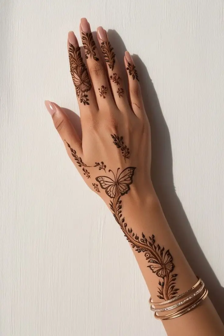 mehndi design photo back hand stylish simple and beautiful