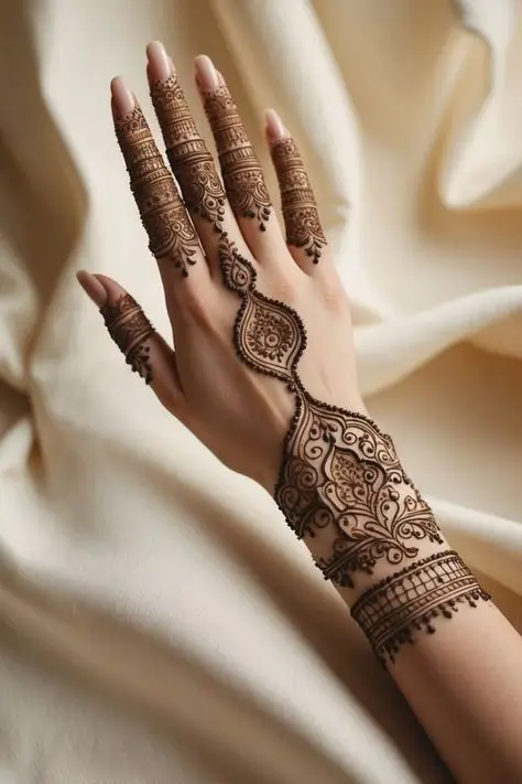 modern back hand mehndi design arabic