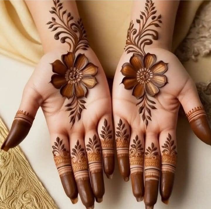 arabic front hand mehndi design bridal