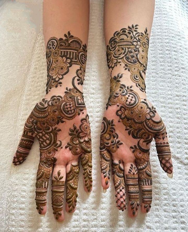 arabic front hand mehndi design bridal
