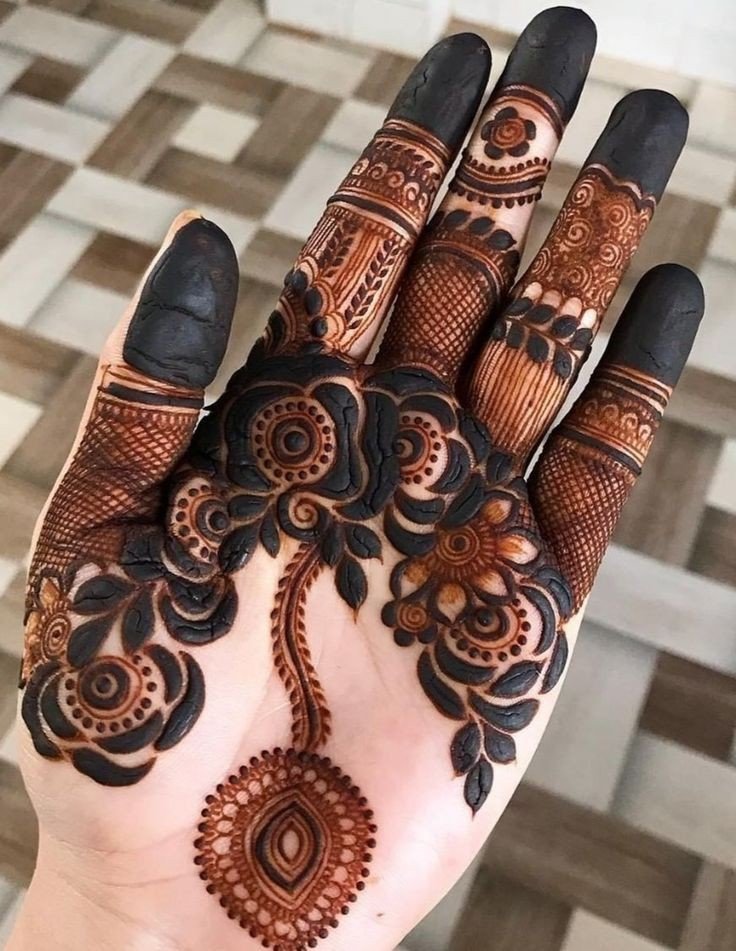 arabic front hand mehndi design simple and beautiful