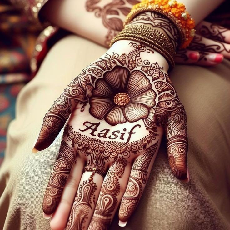 arabic mehndi designs front hand front and back simple