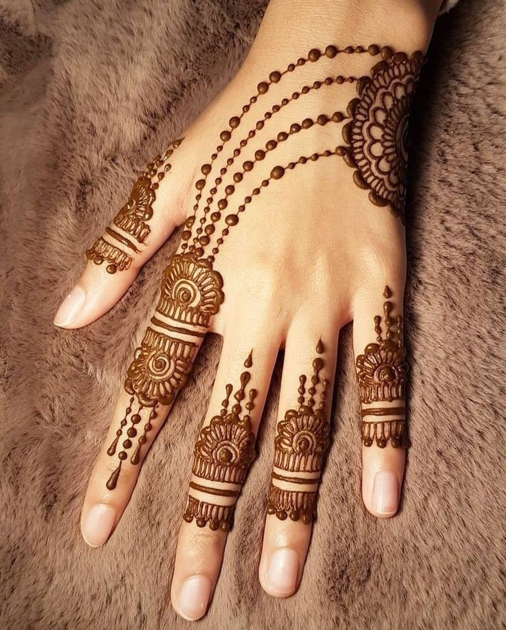 arabic simple mehndi designs for kids front hand