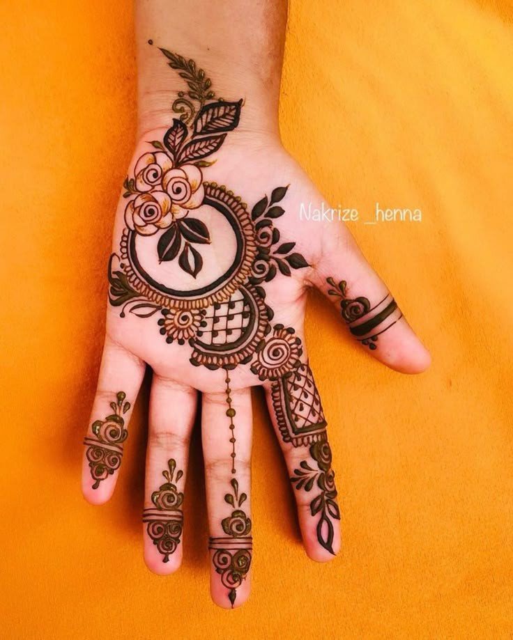 arabic simple mehndi designs for kids front hand