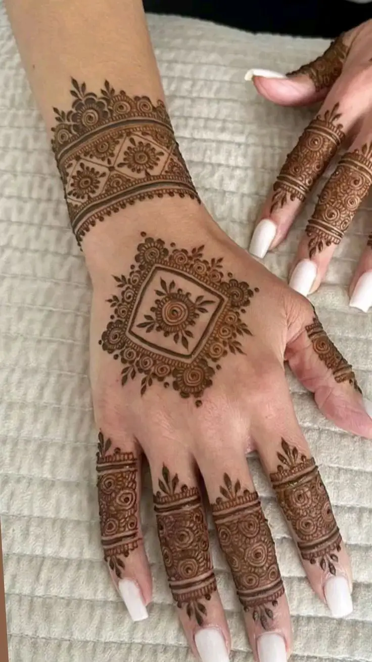 back hand mehndi design bridal easy