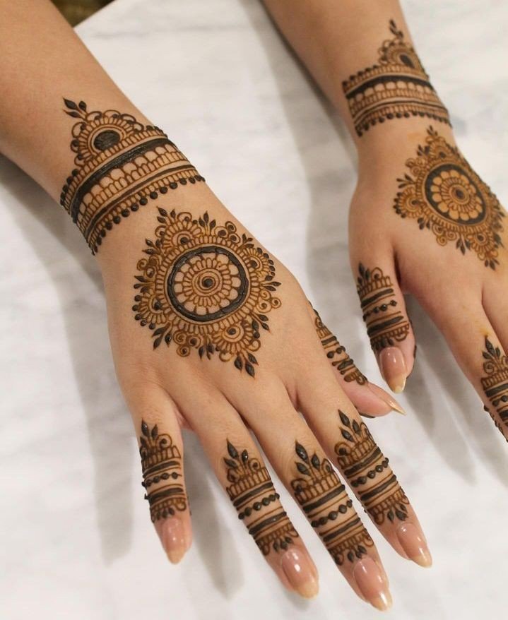 back hand mehndi design bridal simple
