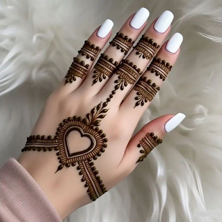 back hand mehndi design easy for beginners