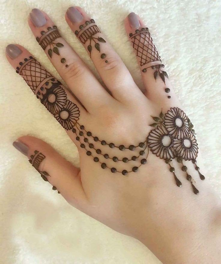 back hand simple mehndi designs for kids