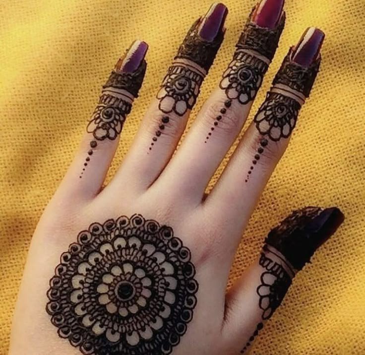 basic easy simple mehndi designs for kids step by step