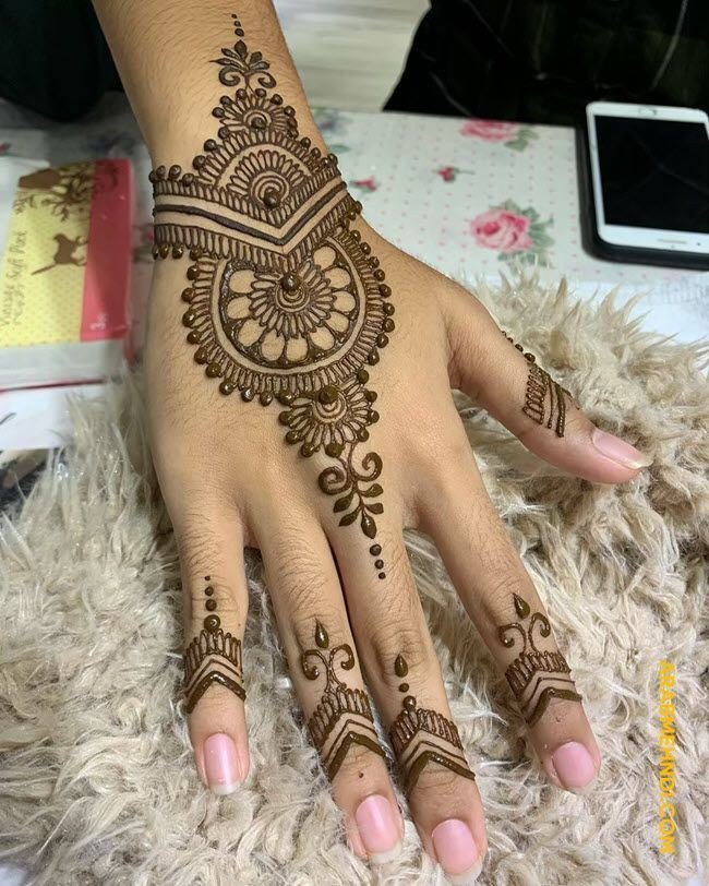 beginner simple mehndi designs for kids back hand