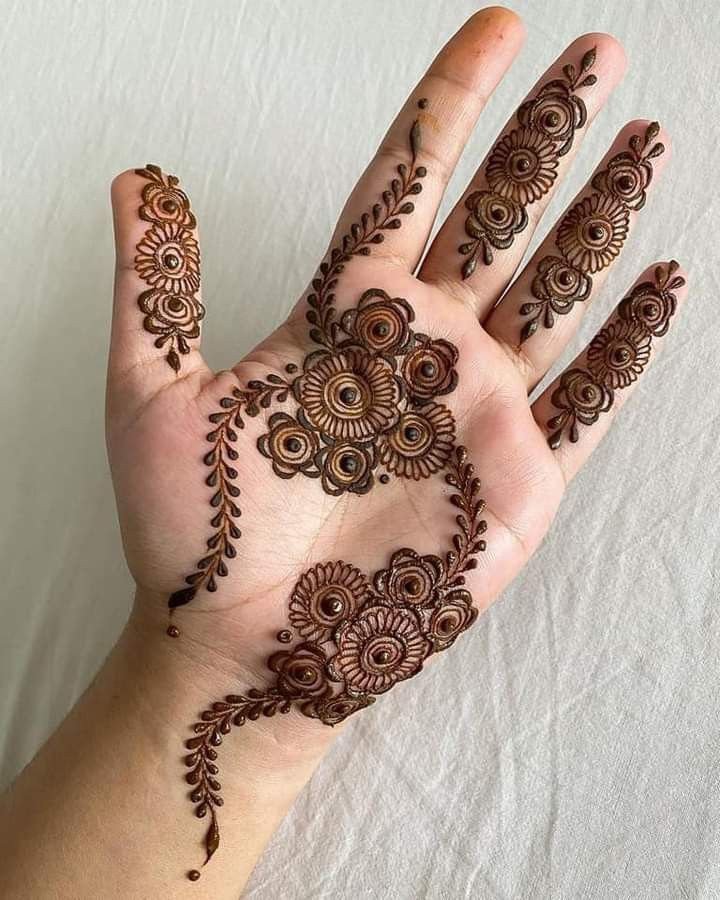 bridal instagram stylish royal front hand mehndi design