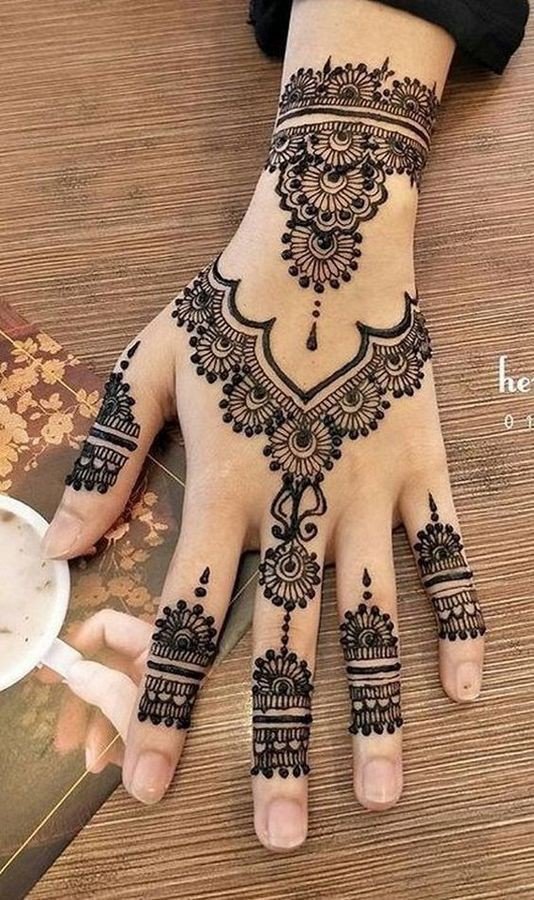 cute mehndi designs for kids front hand simple
