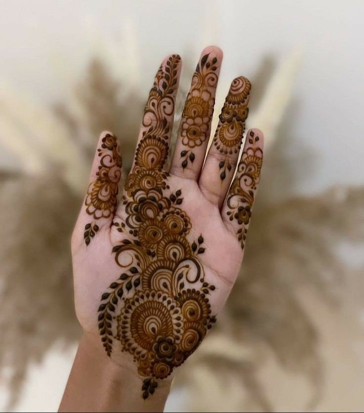 easy front hand simple mehndi design arabic
