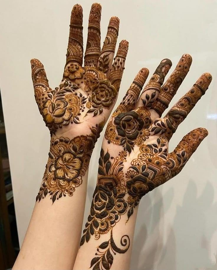 easy front hand simple mehndi design circle