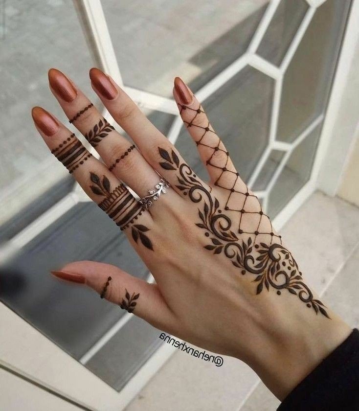 easy mehndi designs for kids front hand front and back