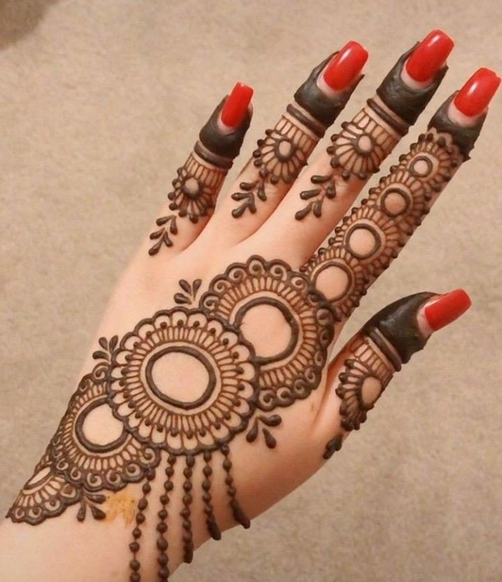 easy simple mehndi designs for kids step by step