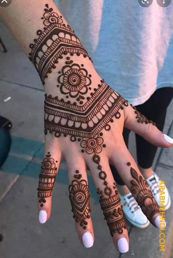 easy simple mehndi designs for kids step by step