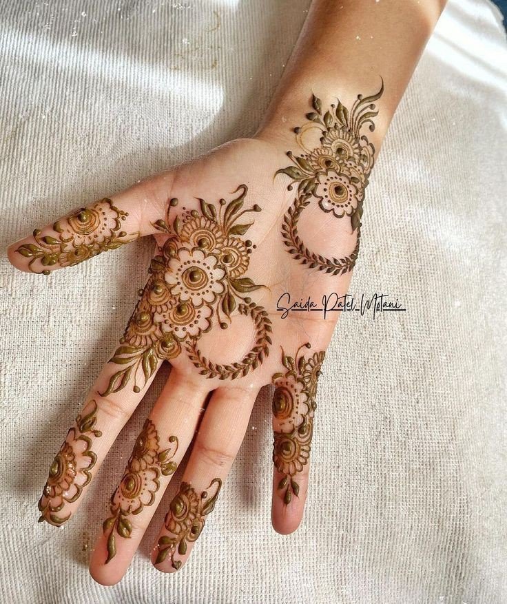 finger mehndi easy front hand simple mehndi design