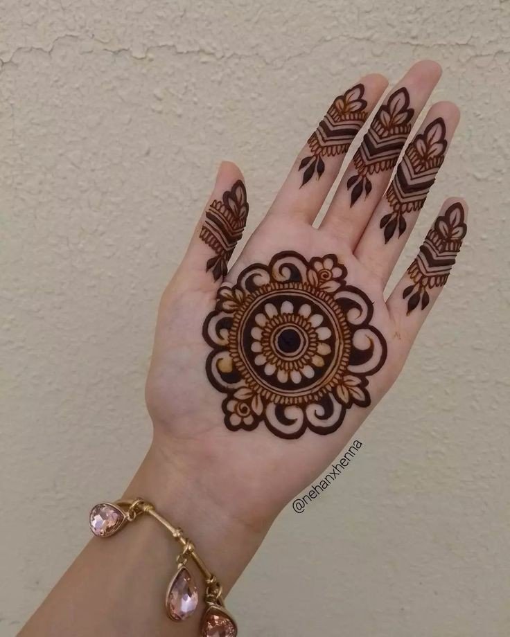 front hand simple mehndi design easy full hand
