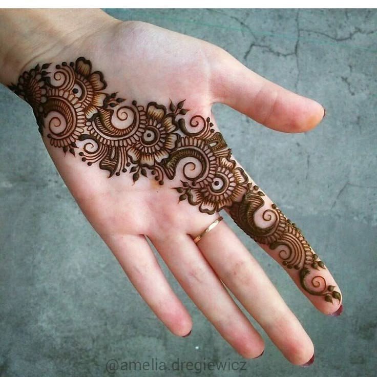 front hand simple mehndi design full hand
