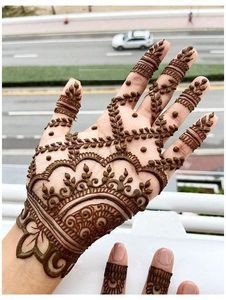 front mehndi design easy and beautiful half hand arabic