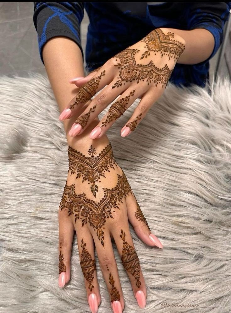full hand simple mehndi designs for kids