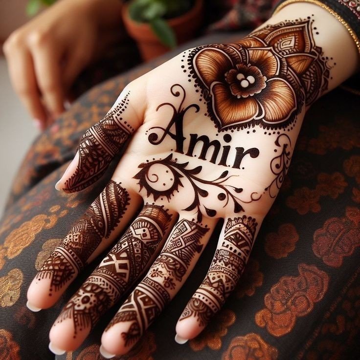 instagram royal front hand mehndi design