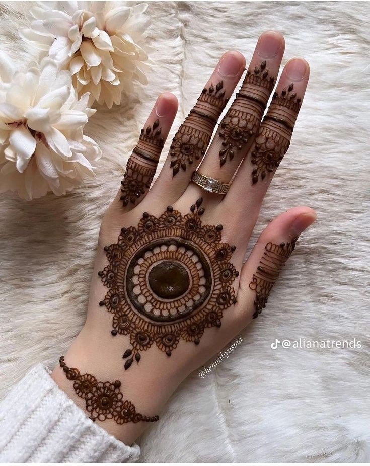 leg simple mehndi design