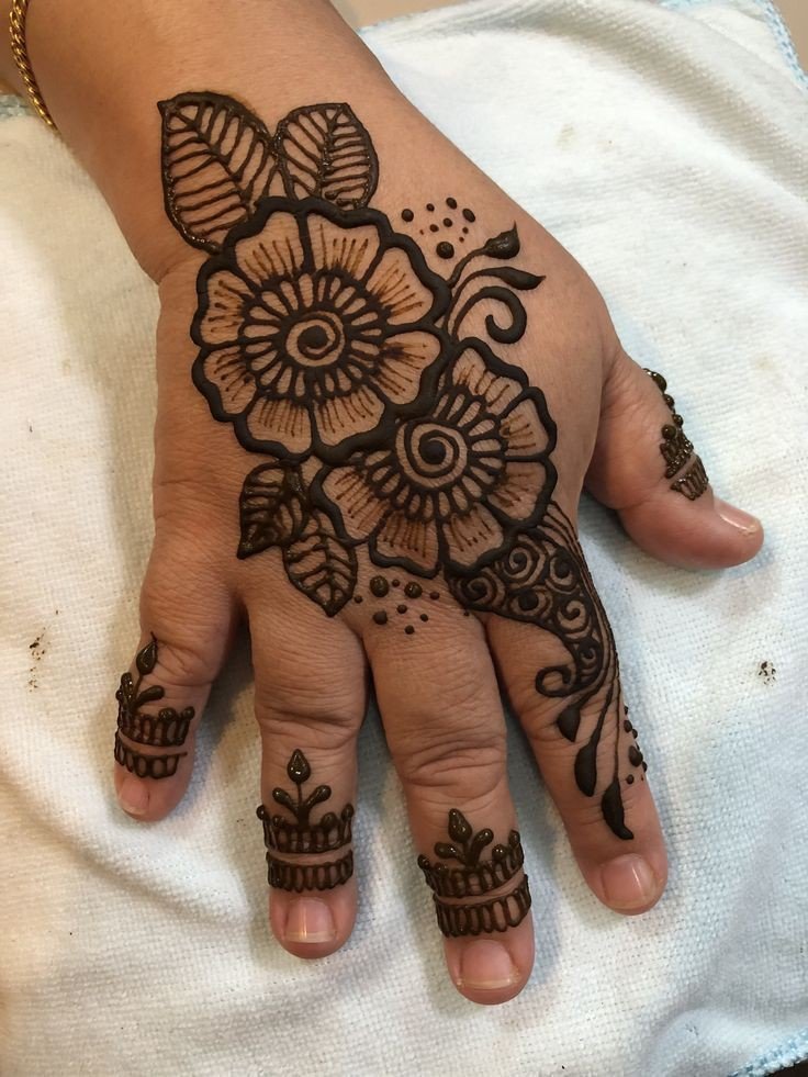 mehndi design for kids back side