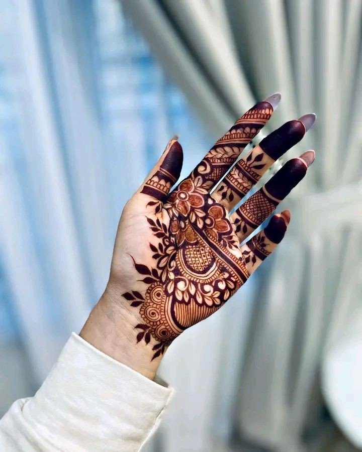 mehndi design front hand simple design easy and beautiful