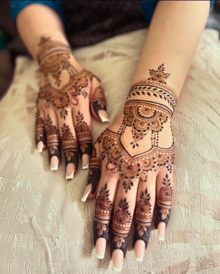 mehndi design simple and beautiful images arabic stylish front hand