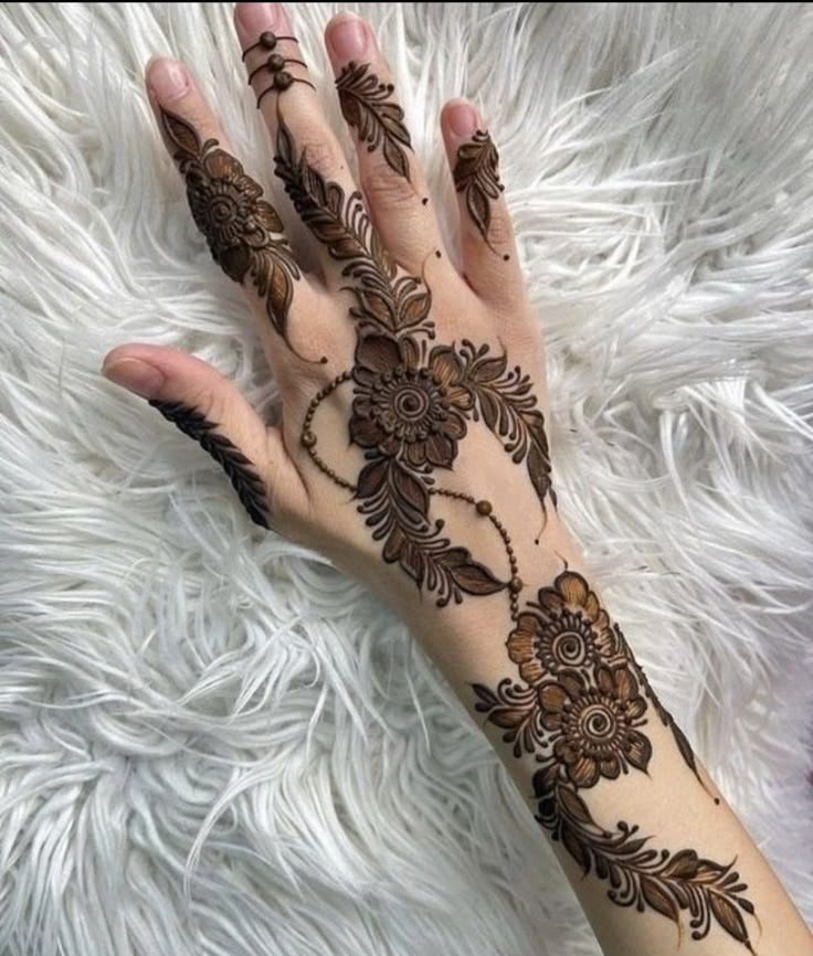 mehndi design simple and beautiful images stylish front hand