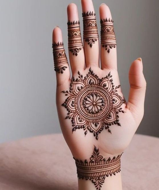 mehndi design simple and easy front hand download