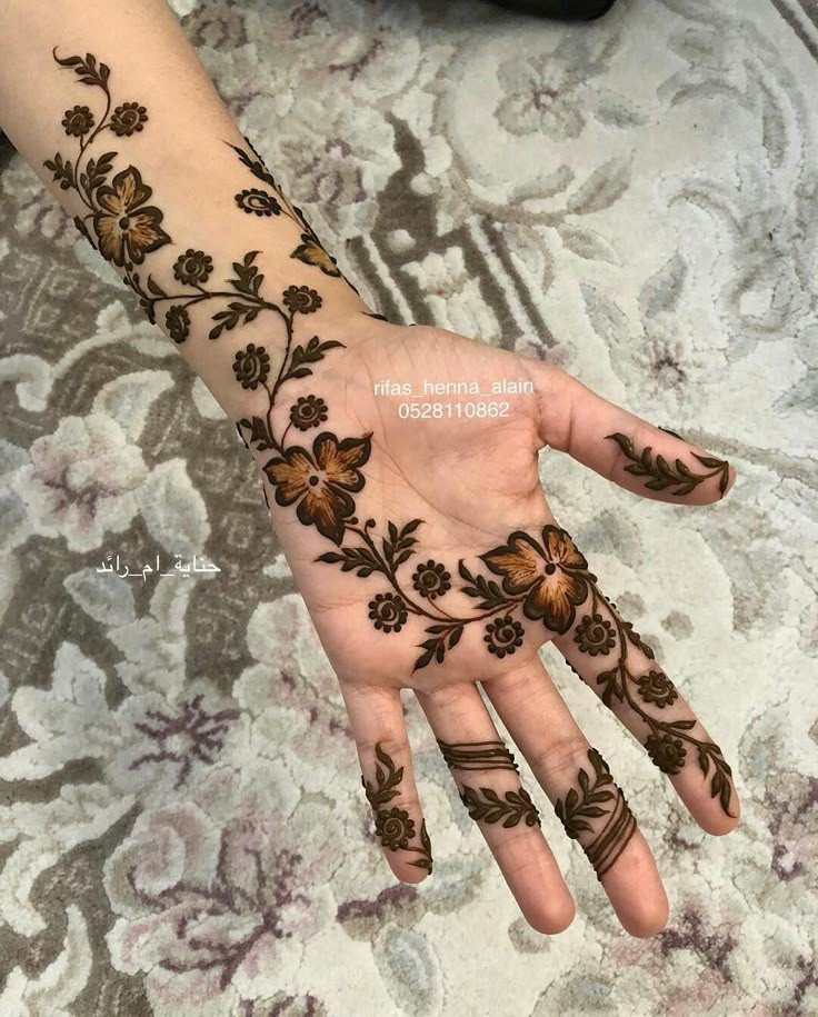 mehndi design simple front hand easy and beautiful images