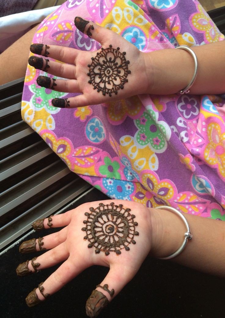 mehndi designs for kids back side