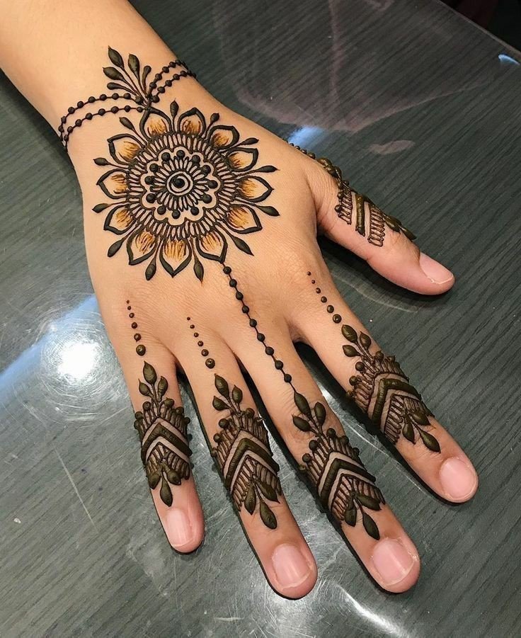 mehndi designs for kids front hand simple and beautiful