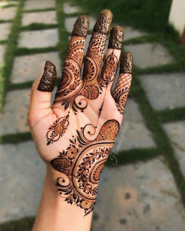 palm mehndi easy front hand simple mehndi design