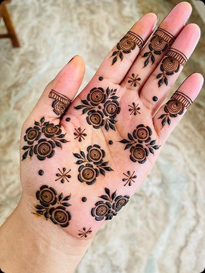 royal front hand mehndi design arabic