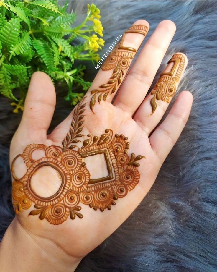 royal front hand mehndi design easy and beautiful