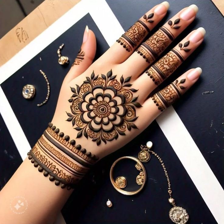 simple mehndi design aesthetic