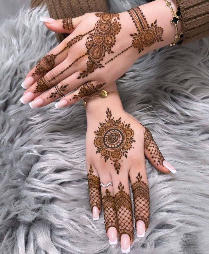 simple mehndi design dulha