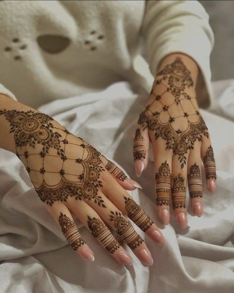 simple mehndi design easy and beautiful arabic full hand