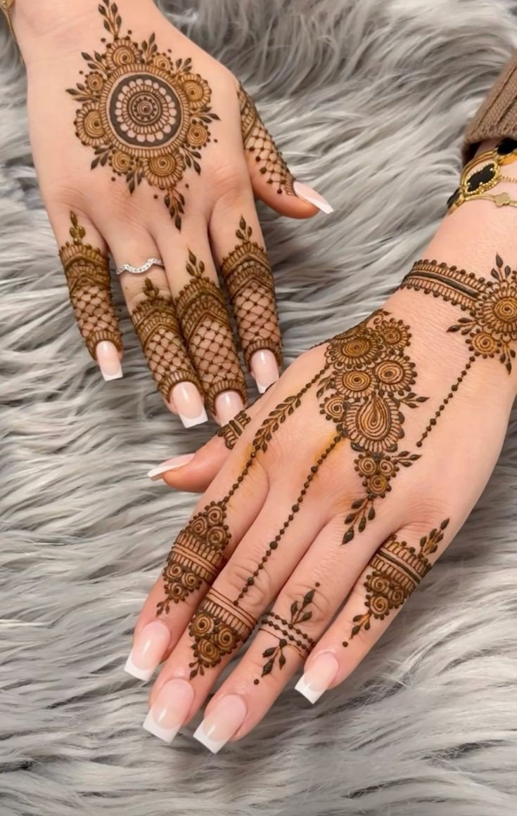 simple mehndi design easy and beautiful arabic full hand