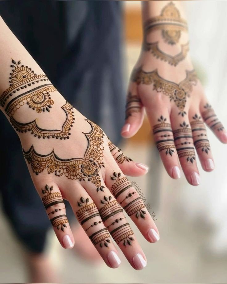simple mehndi design easy and beautiful back hand arabic